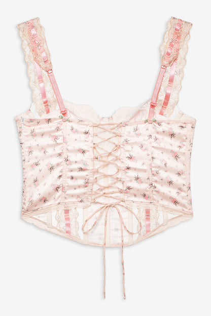 Peaches & Cream Bustier - Peach | For Love and Lemons