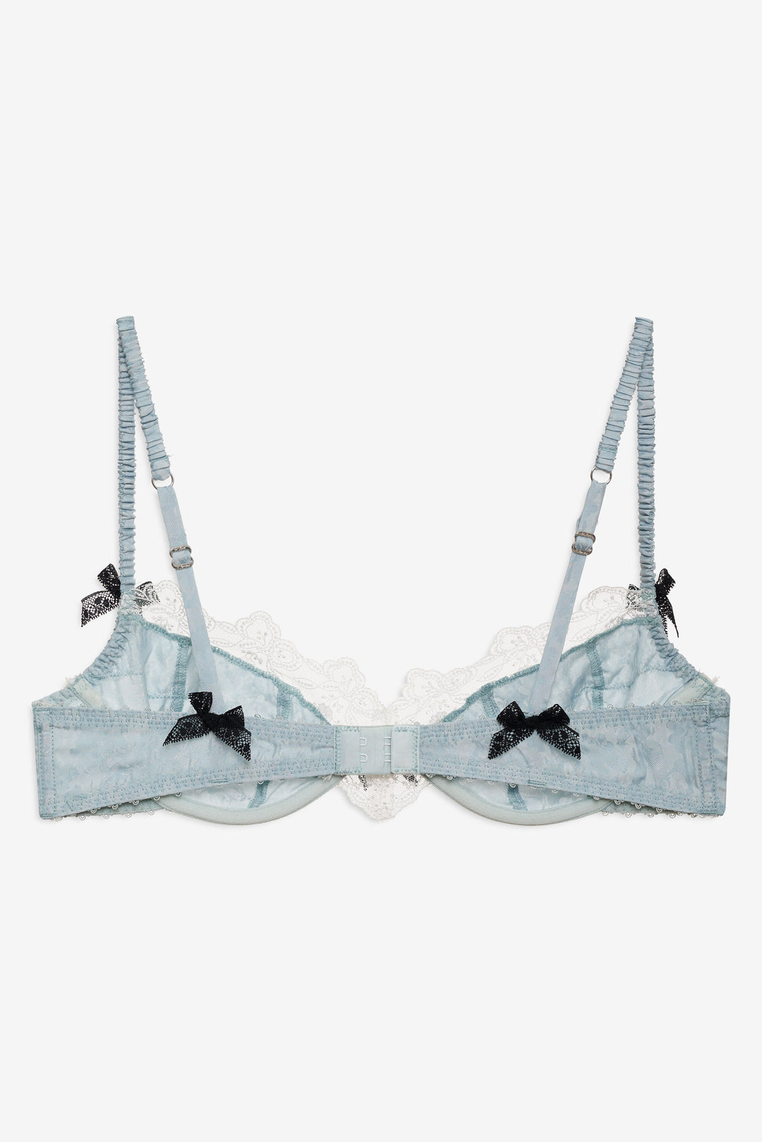 Bluebird Jacquard Underwire Bra - Dusty Blue | For Love and Lemons