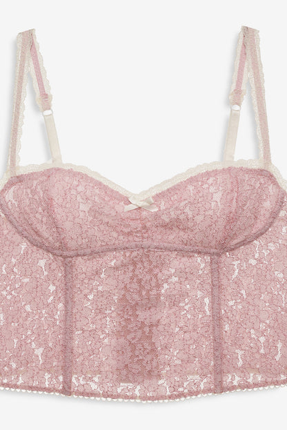 Pamela Stretch Bustier - Pink | For Love and Lemons
