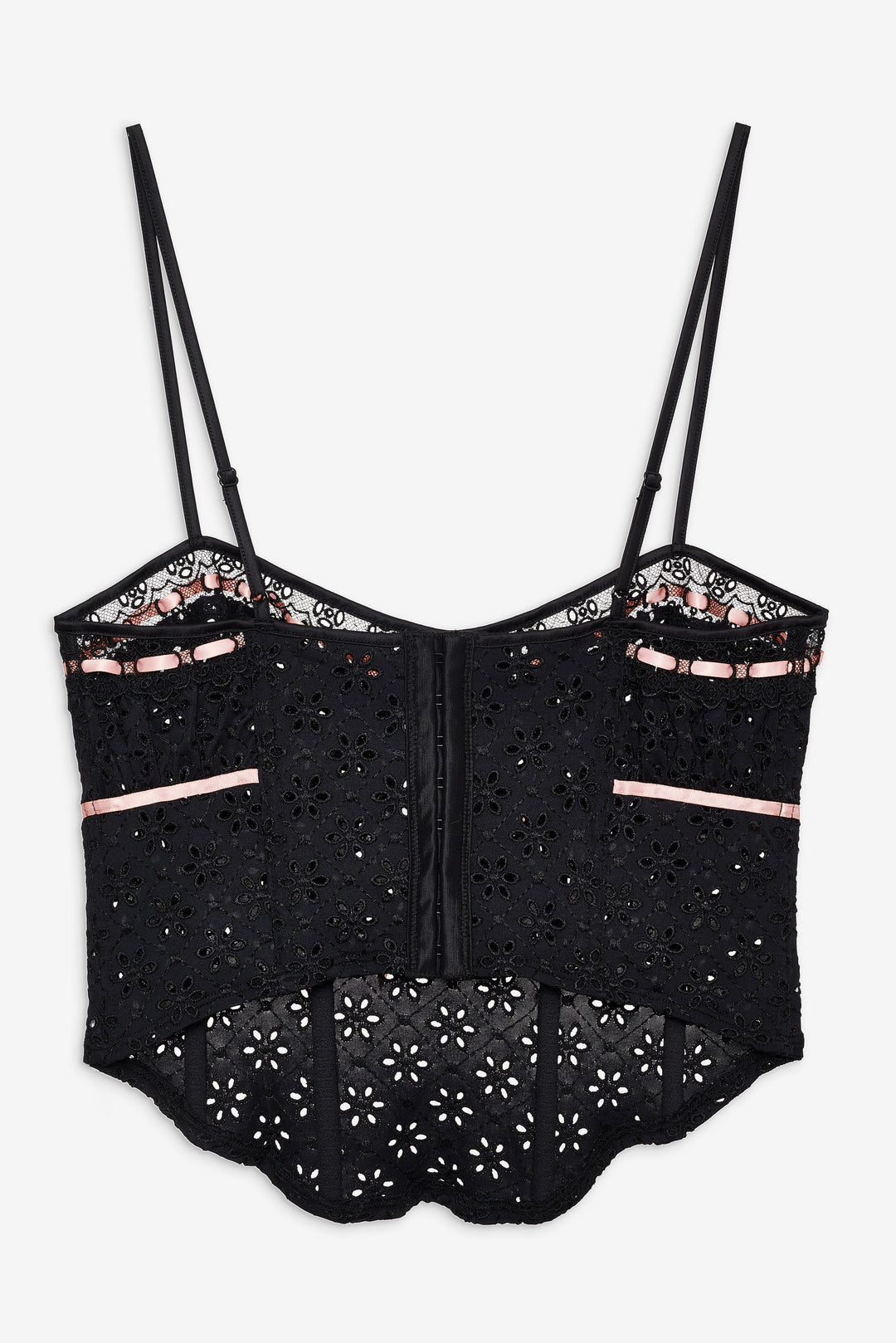 Elena Eyelet Bustier - Black | For Love and Lemons