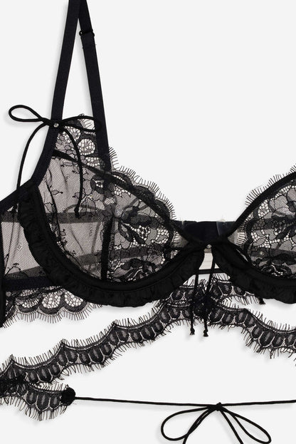 Sonja Underwire Bra - Black | For Love and Lemons