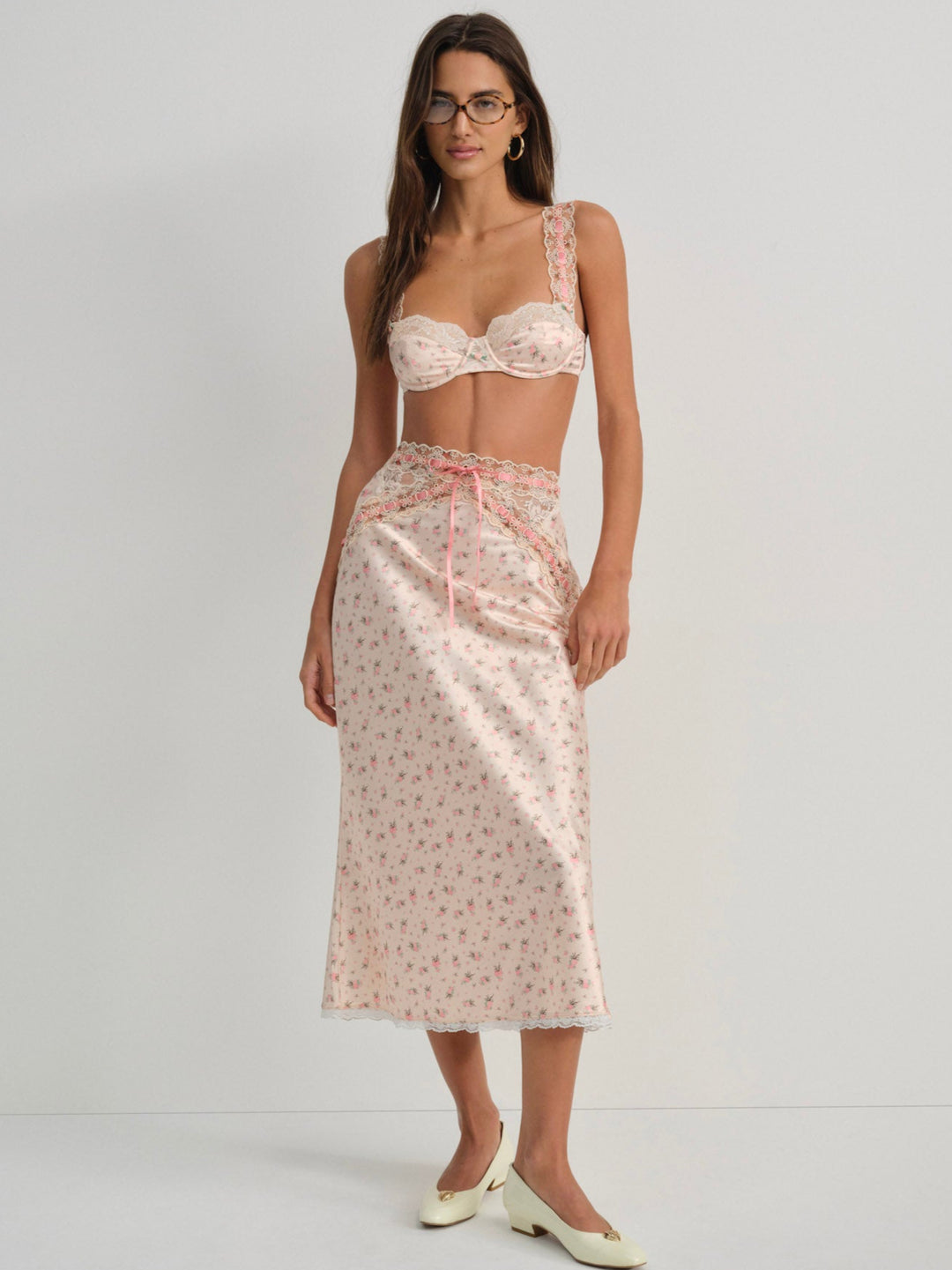 Peaches & Cream Underwire Bra - Peach | For Love and Lemons