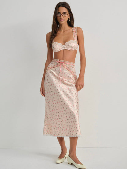 Peaches & Cream Underwire Bra - Peach | For Love and Lemons