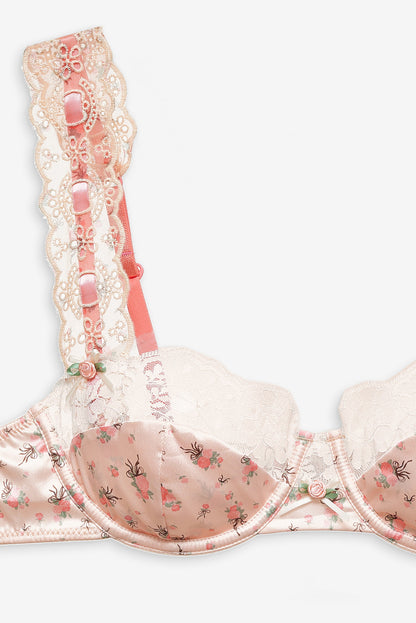 Peaches & Cream Underwire Bra - Peach | For Love and Lemons
