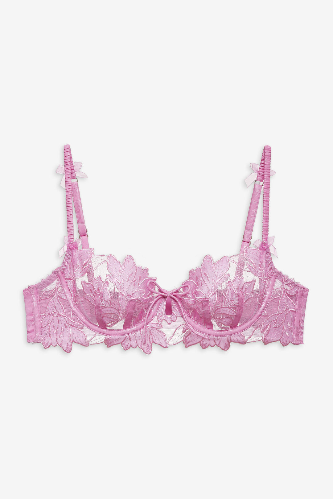 Maye Embroidered Underwire Bra - Pink | For Love and Lemons