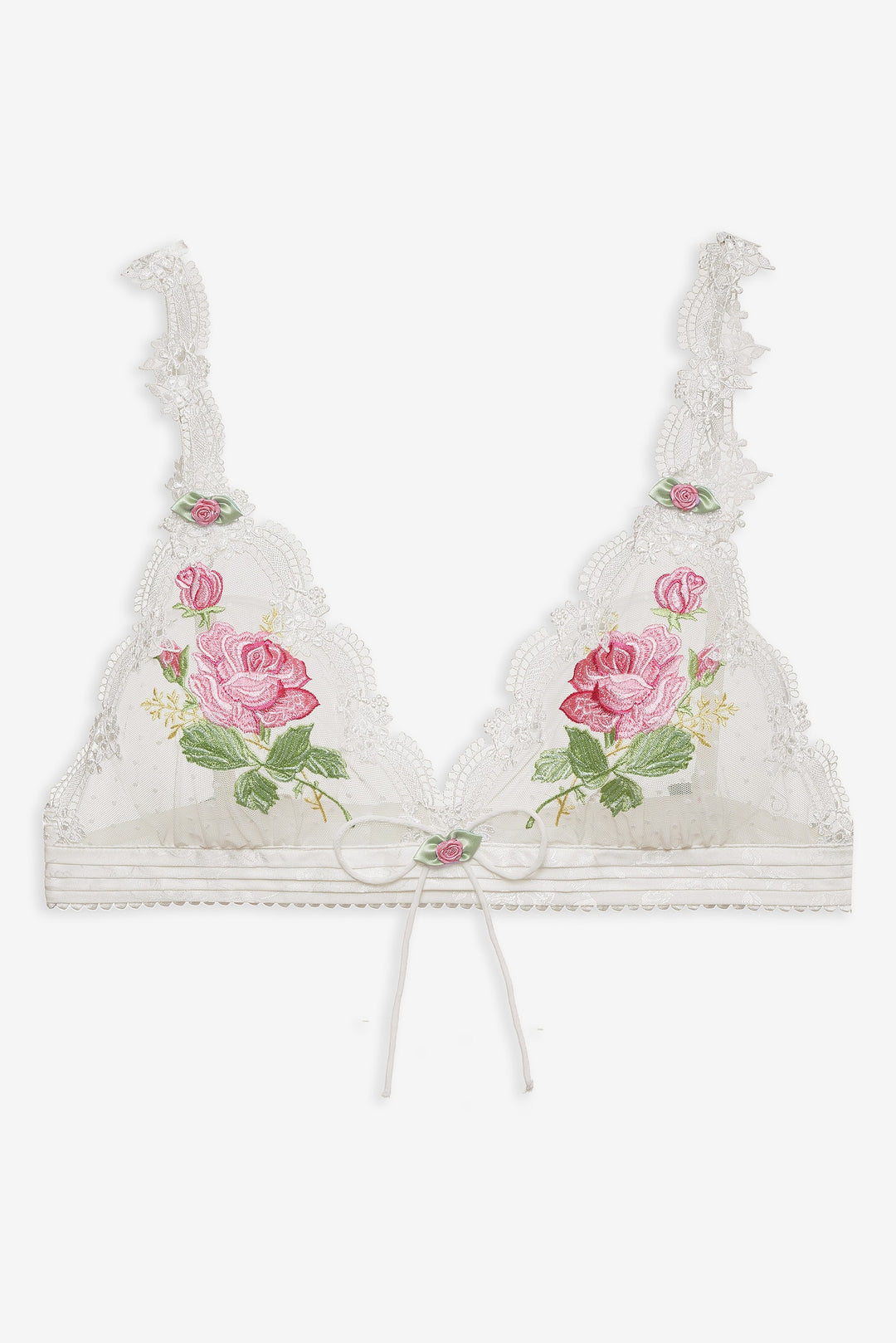 Heirloom Rose Bralette - White | For Love and Lemons