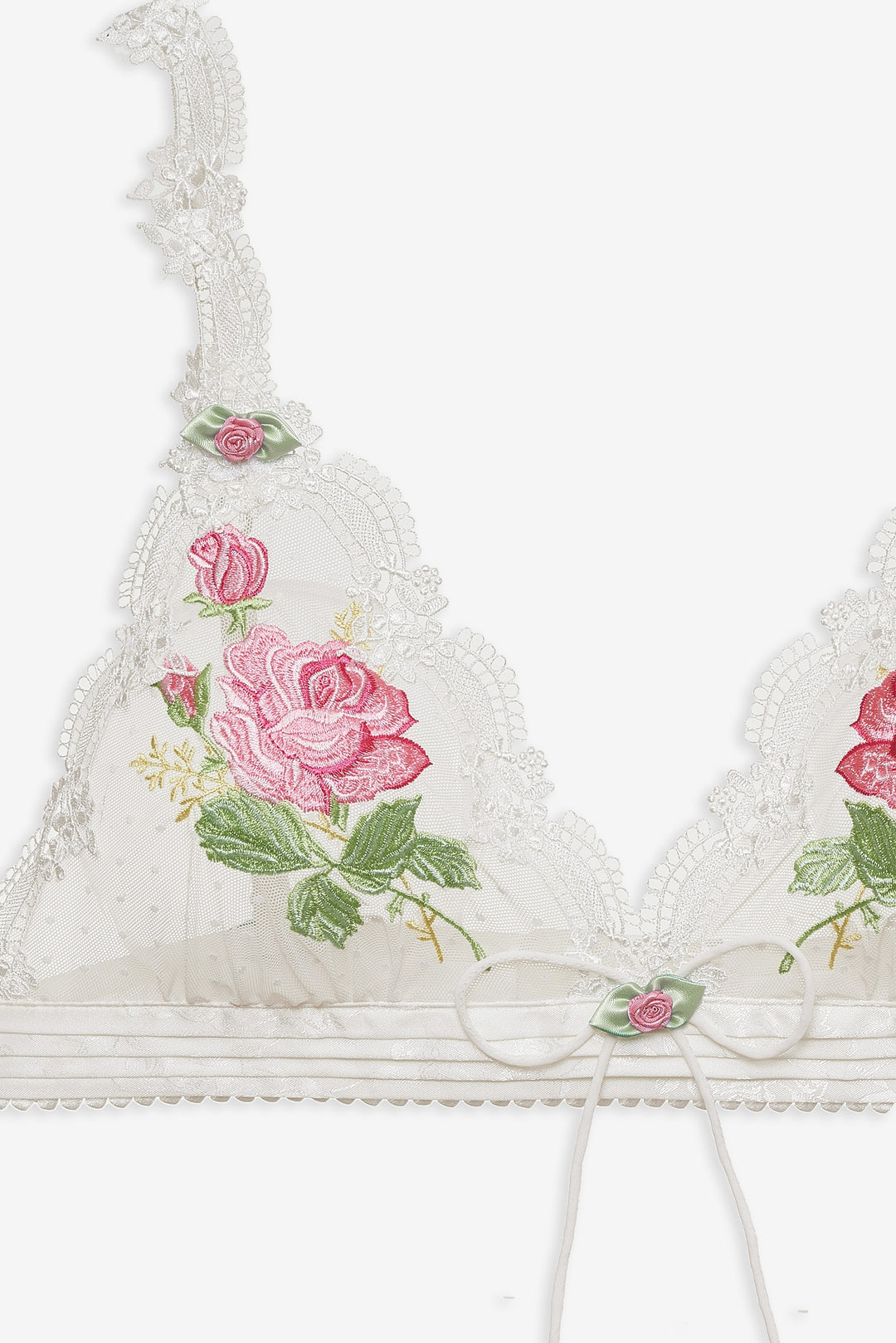 Heirloom Rose Bralette - White | For Love and Lemons