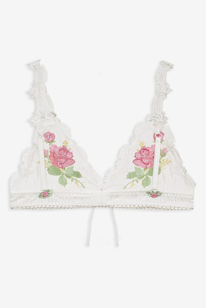 Heirloom Rose Bralette - White | For Love and Lemons