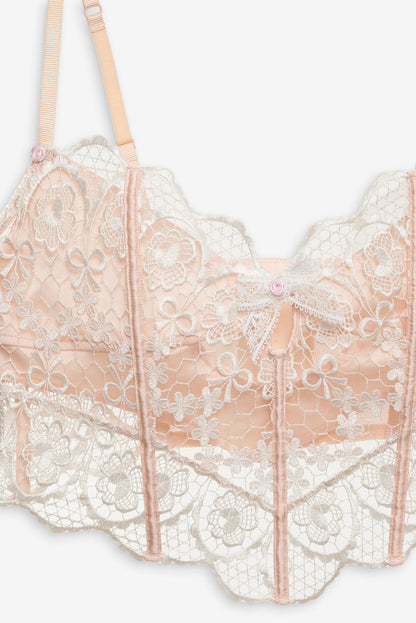 Tea Cake Lace Bustier - White | For Love and Lemons