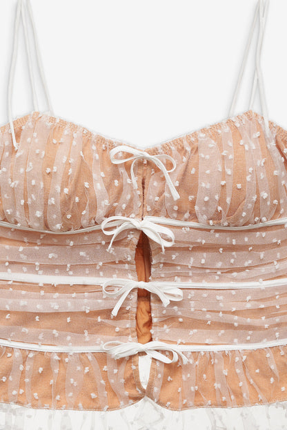 Devon Dot Bustier - White | For Love and Lemons