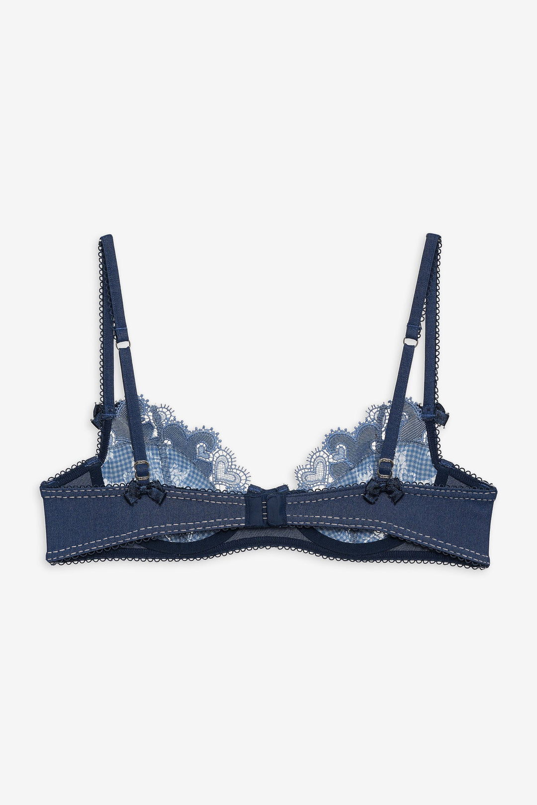 Denim Hearts Underwire Bra - Blue | For Love and Lemons