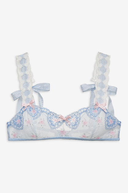 Dainty Doily Bralette - Blue | For Love and Lemons