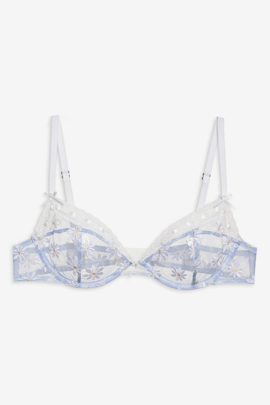 Dee Dee Daisy Underwire Bra - Blue | For Love and Lemons