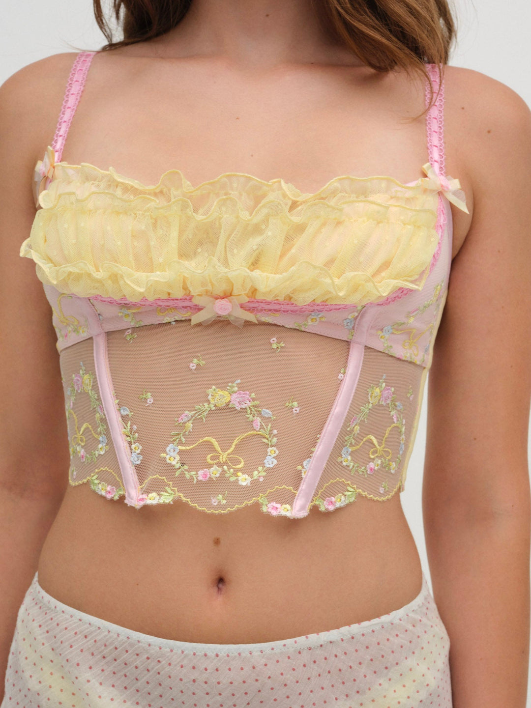 Sunny Bouquet Bustier - Multi Yellow | For Love and Lemons