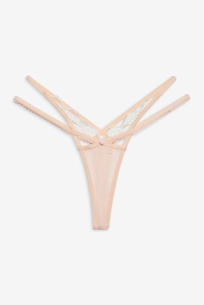 Tea Cake Lace Thong Panty - White | For Love and Lemons