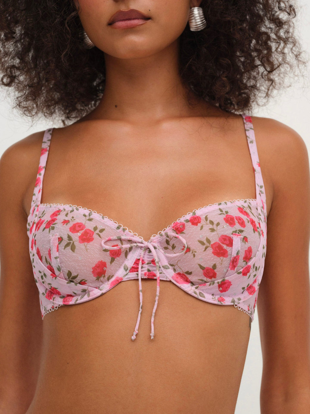 Lottie Underwire Bra - Pink | For Love and Lemons