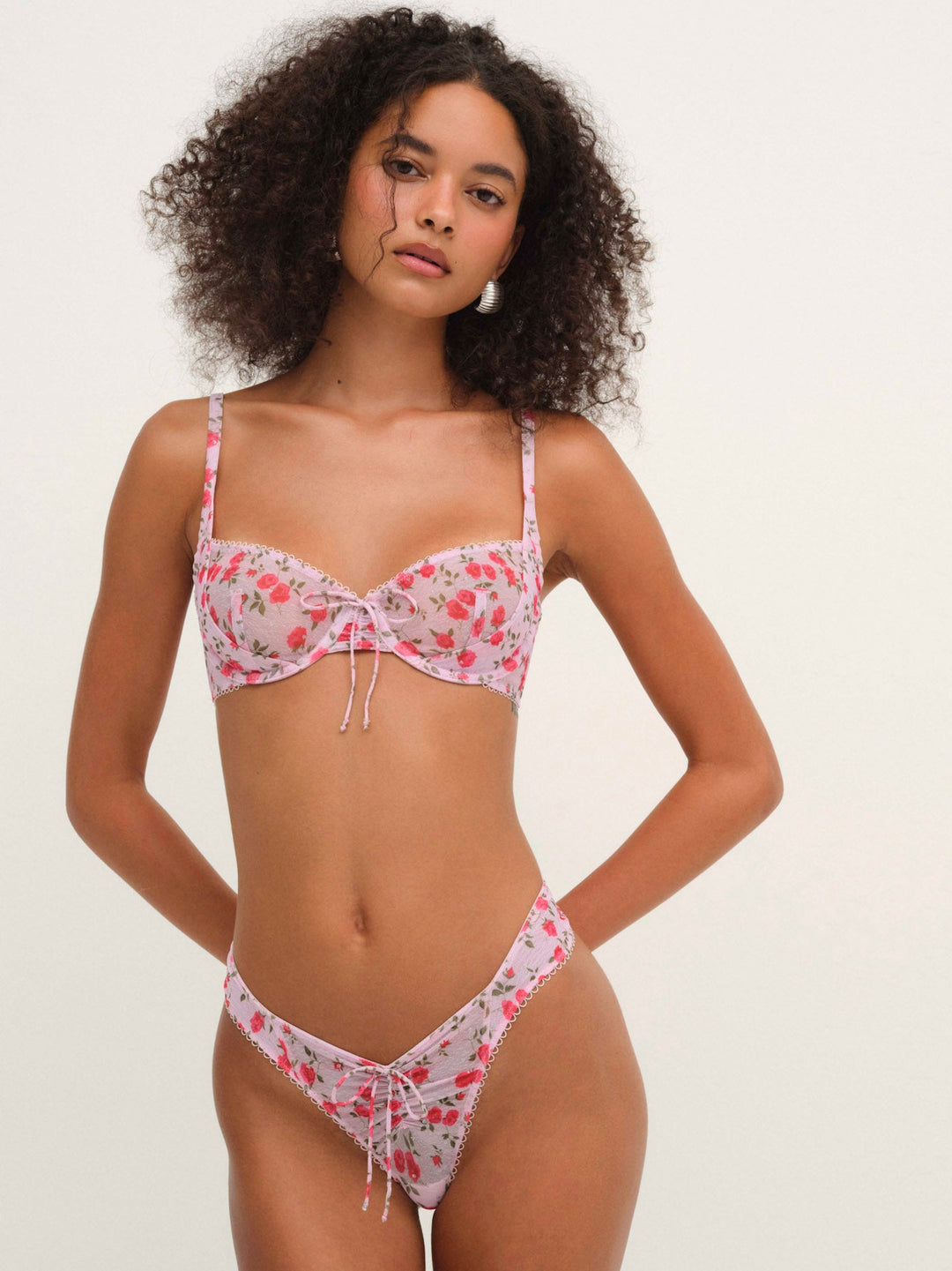 Lottie Underwire Bra - Pink | For Love and Lemons