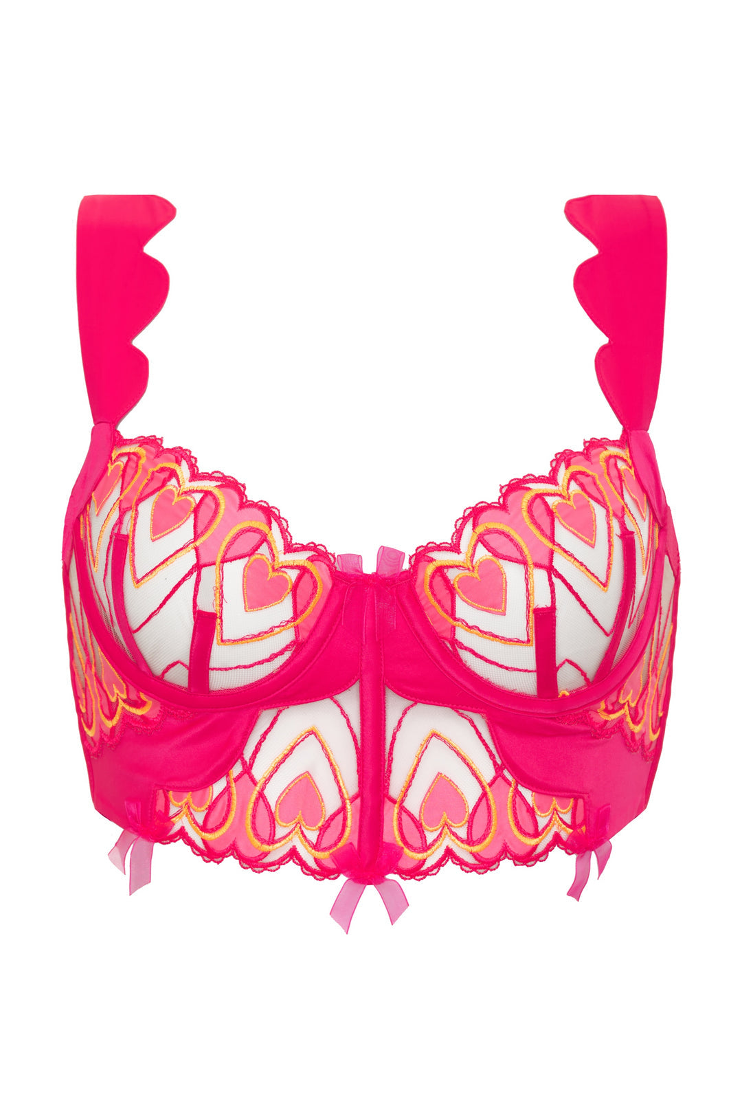 Graphic Hearts Bustier - Pink | For Love and Lemons