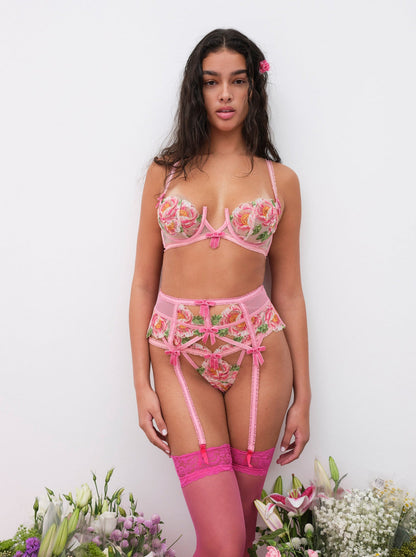 Needle Point Roses Underwire Bra - Pink | For Love and Lemons