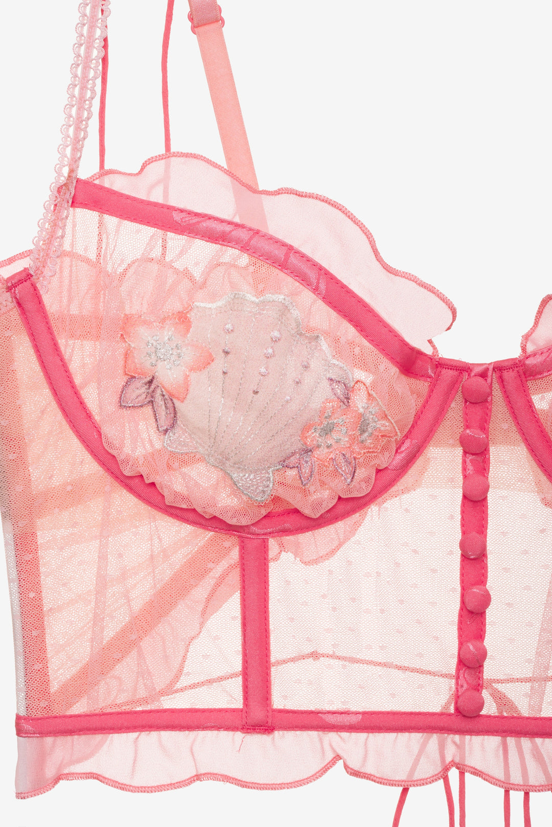 Seashell Bustier - Pink | For Love and Lemons