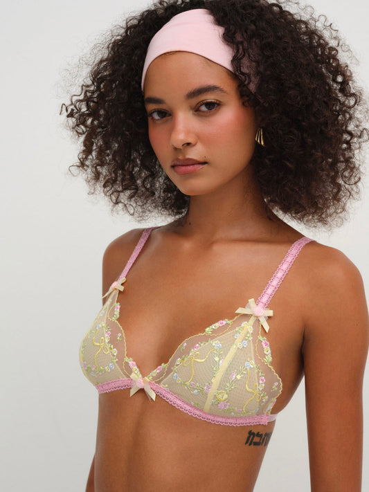 Sunny Bouquet Bralette - Multi Yellow | For Love and Lemons