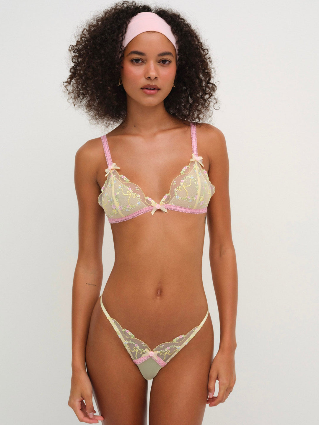Sunny Bouquet Bralette - Multi Yellow | For Love and Lemons