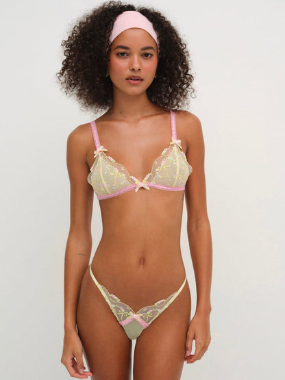 Sunny Bouquet Bralette - Multi Yellow | For Love and Lemons
