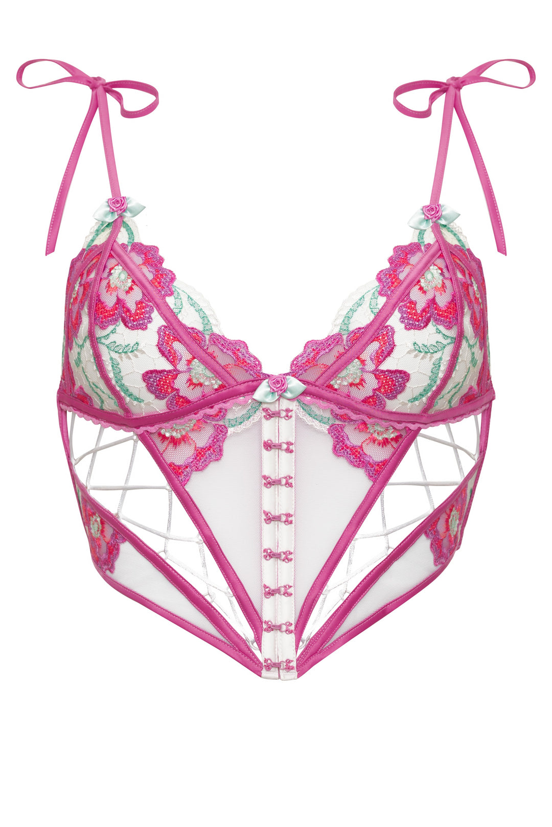 Festival Floral Bustier - Pink | For Love and Lemons