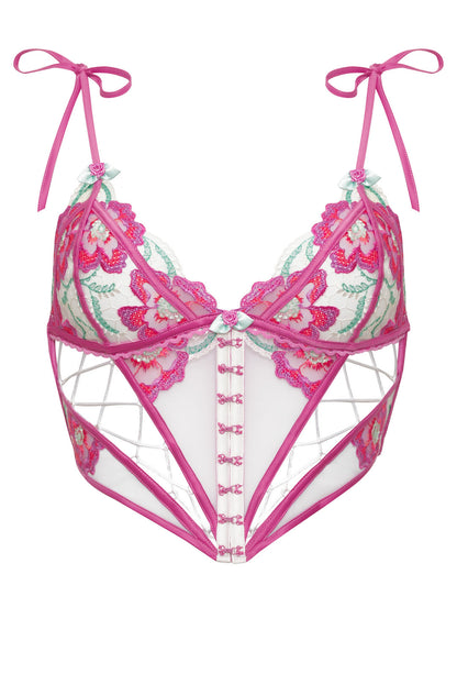 Festival Floral Bustier - Pink | For Love and Lemons