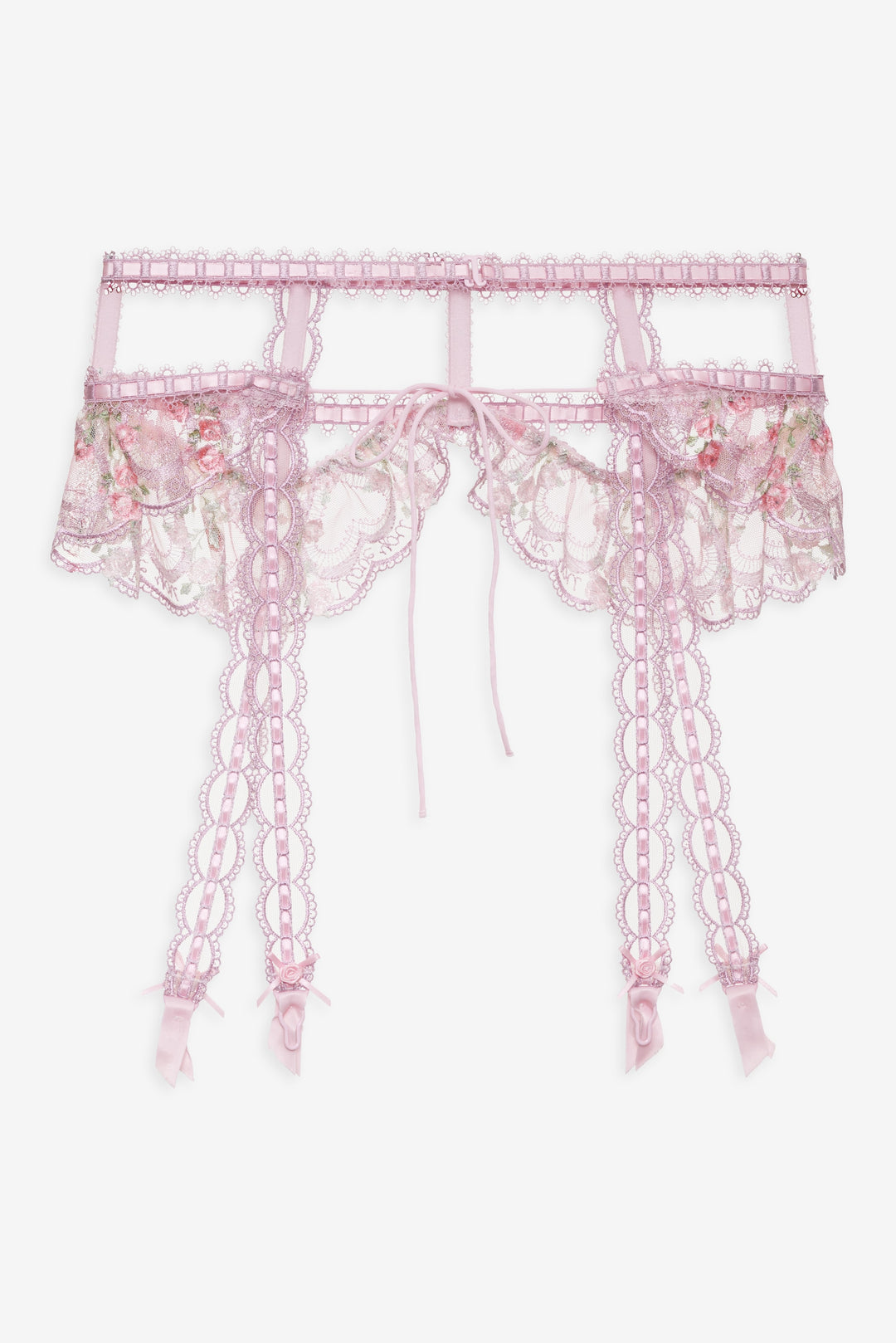 Ily Embroidered Garter Belt - Pink | For Love and Lemons