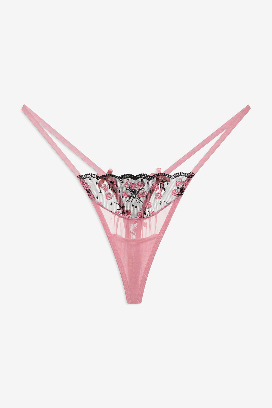Rose Cluster Thong Panty - Pink | For Love and Lemons