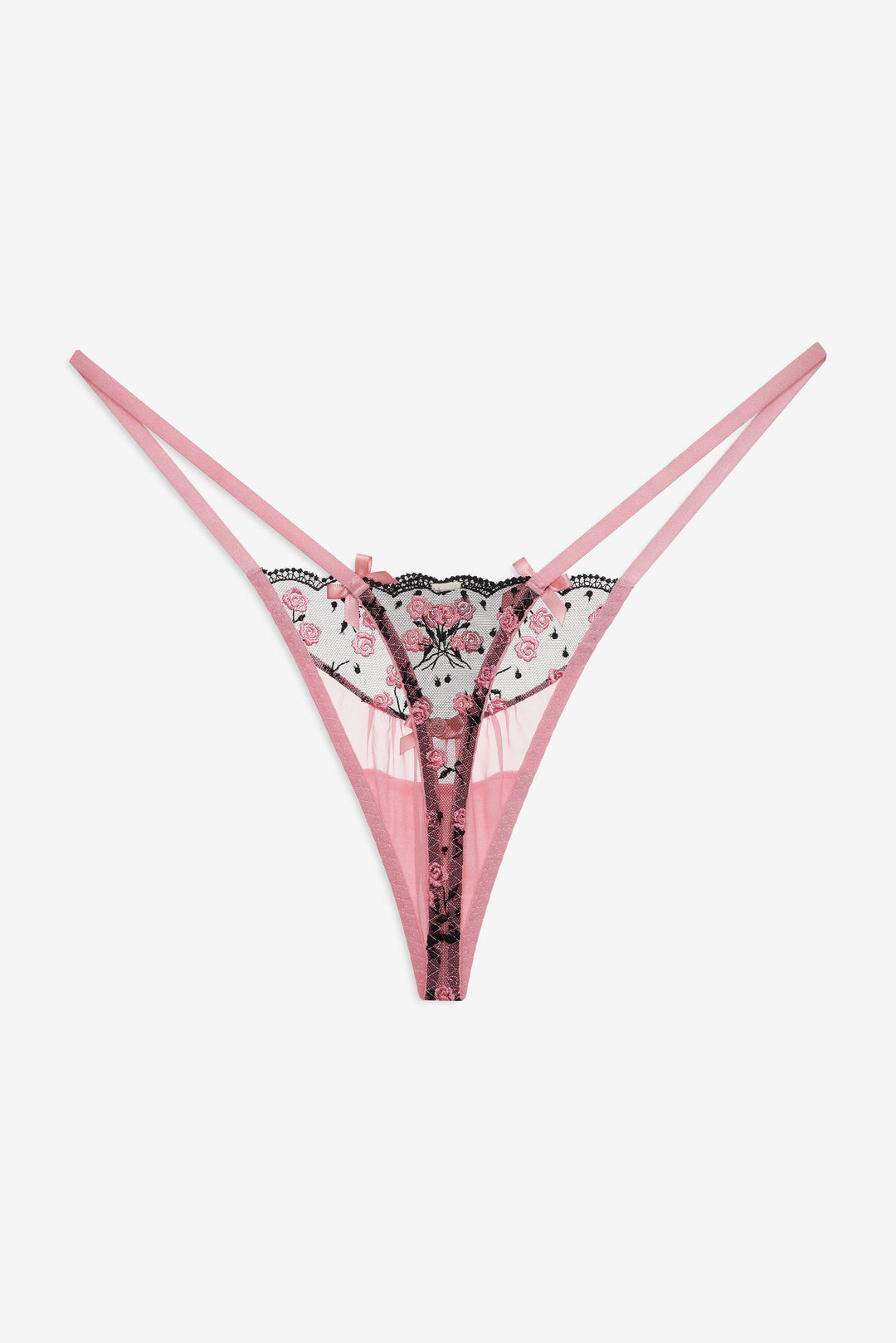 Rose Cluster Thong Panty - Pink | For Love and Lemons