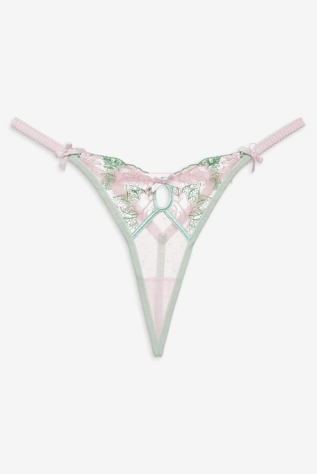 Love Story Thong Panty - Green | For Love and Lemons
