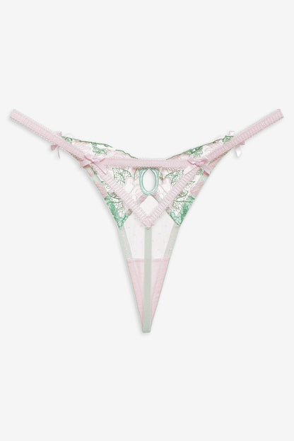Love Story Thong Panty - Green | For Love and Lemons