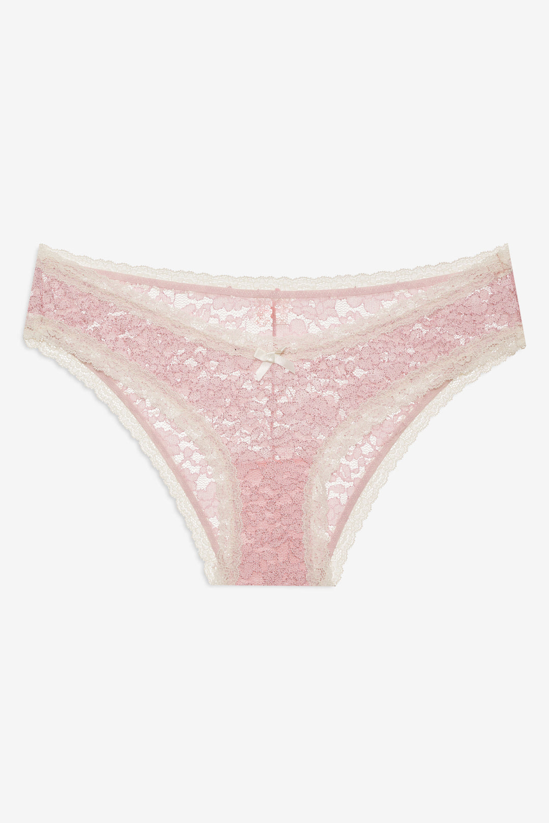 Pamela Stretch Lace Cheeky Panty - Pink | For Love and Lemons