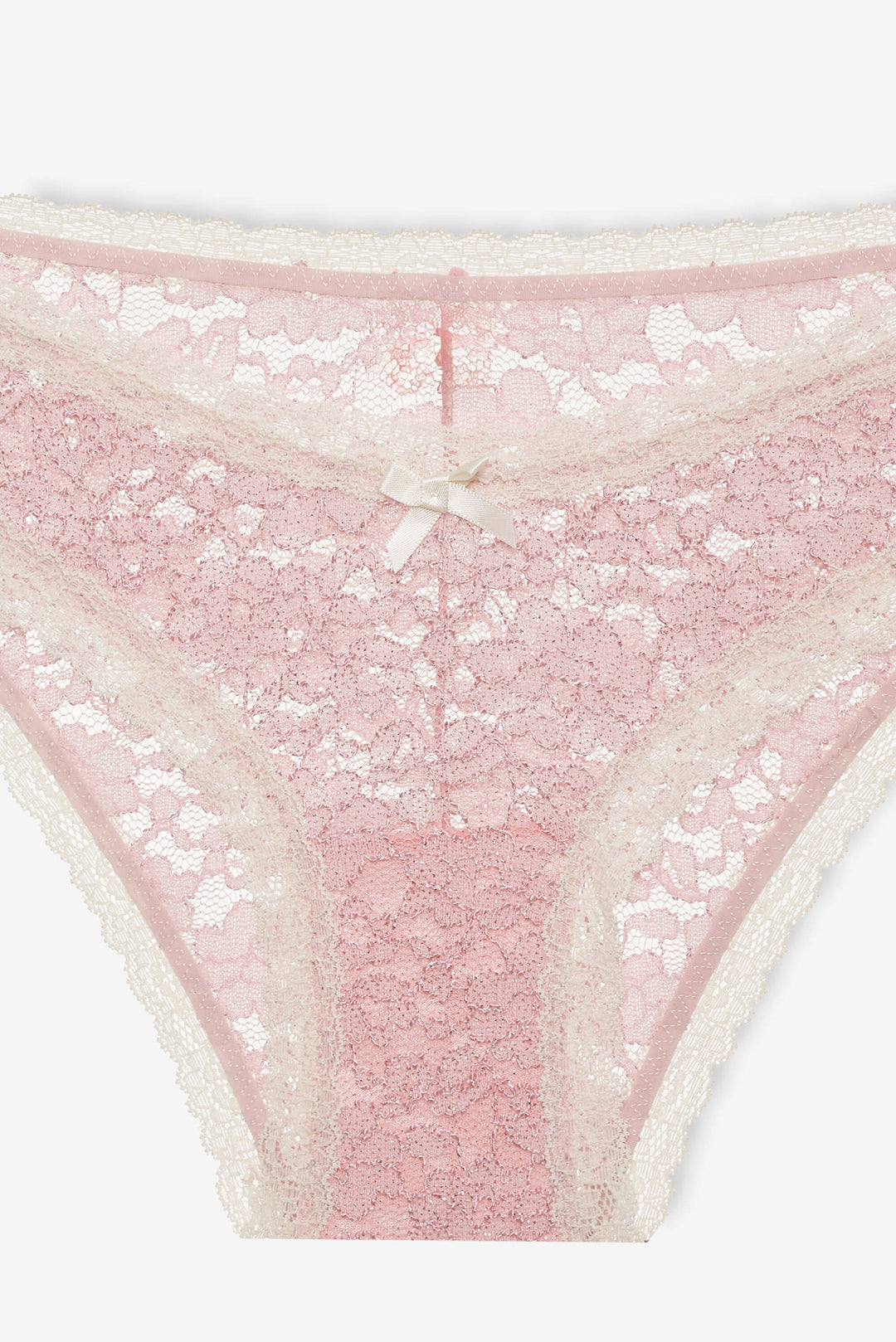 Pamela Stretch Lace Cheeky Panty - Pink | For Love and Lemons