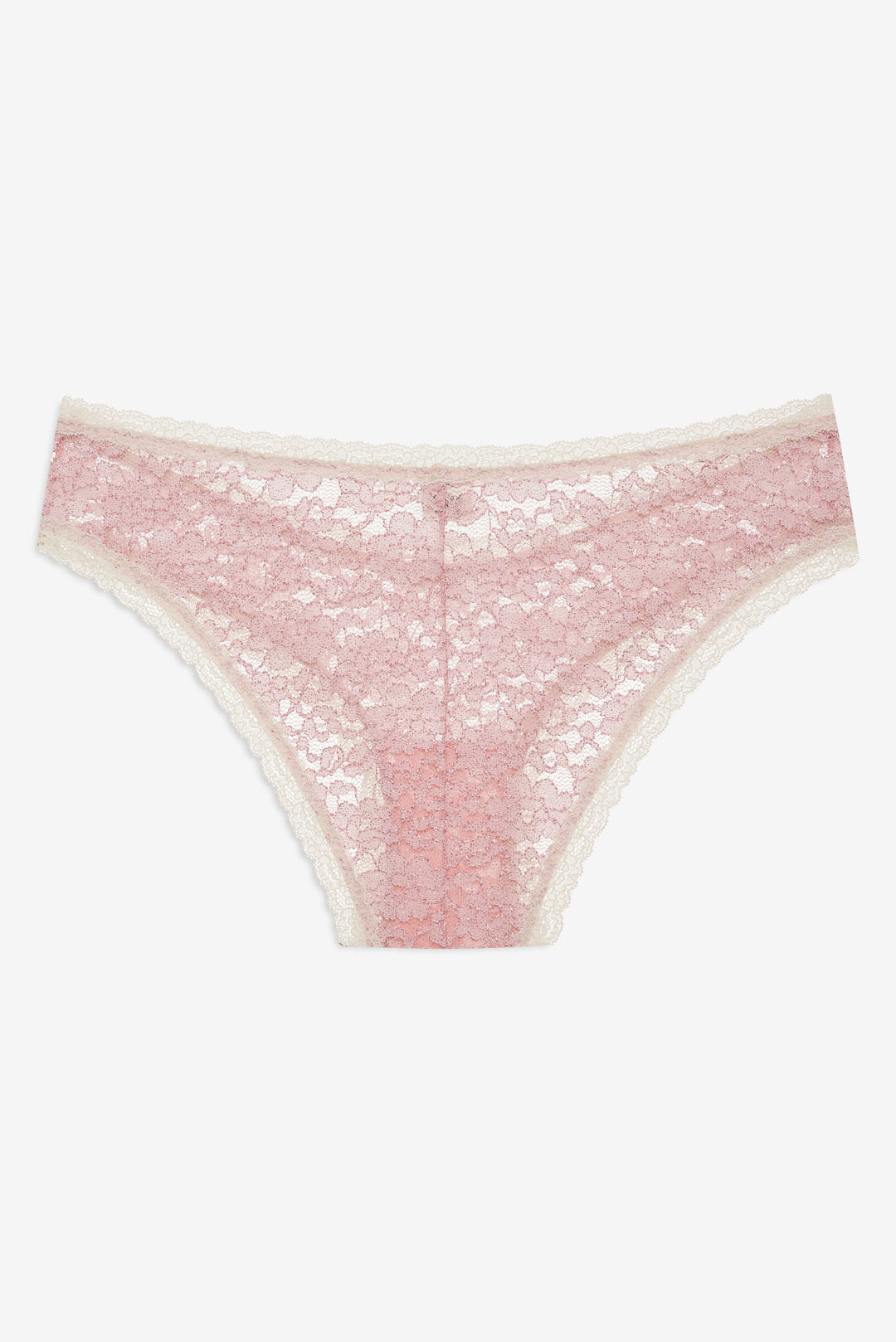 Pamela Stretch Lace Cheeky Panty - Pink | For Love and Lemons