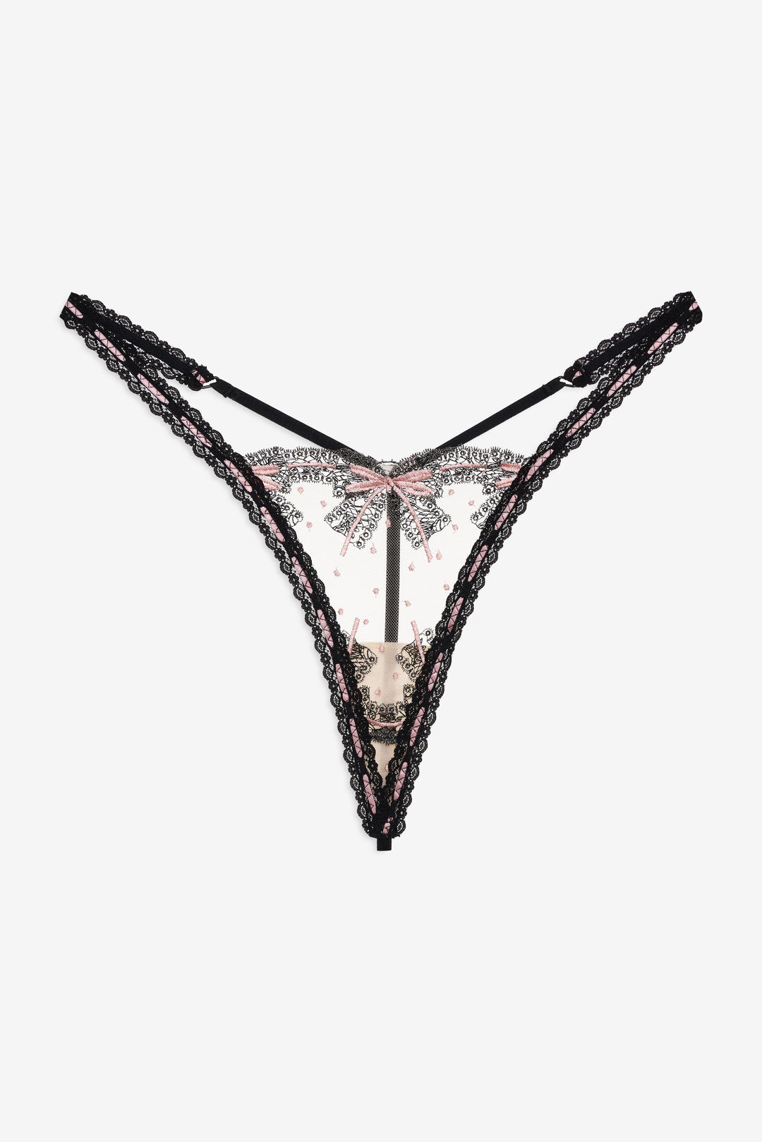 Love Letters Thong Panty - Black | For Love and Lemons
