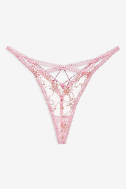 Dainty Daphne Thong Panty - Pink | For Love and Lemons