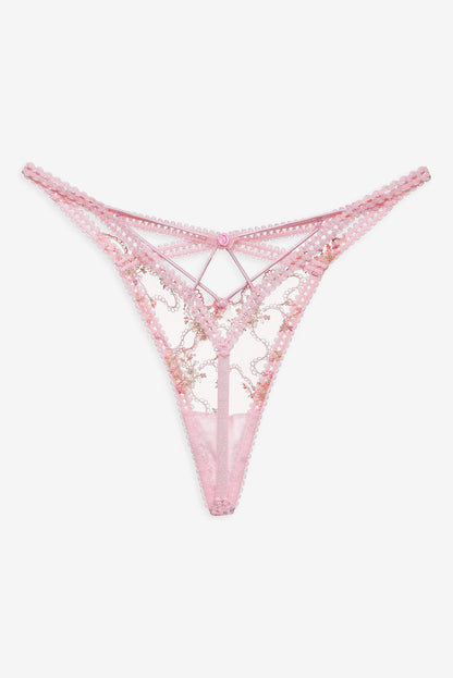 Dainty Daphne Thong Panty - Pink | For Love and Lemons