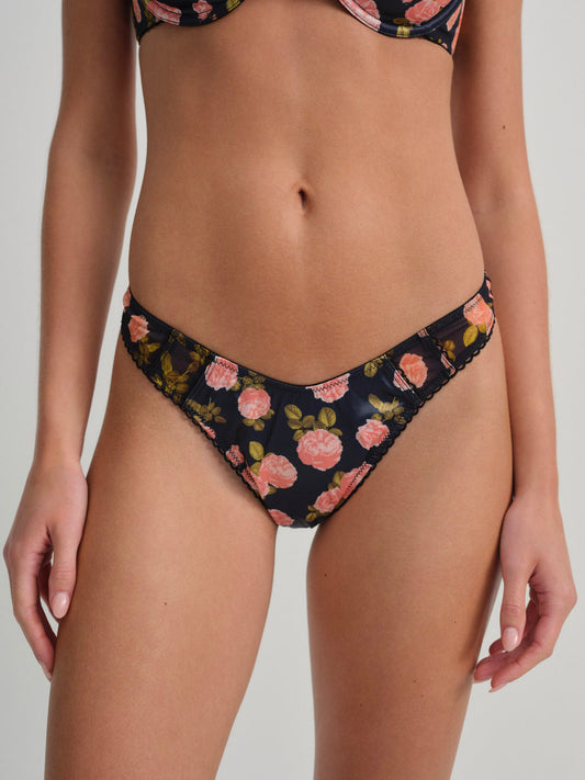 Kayla Thong Panty - Navy | For Love and Lemons