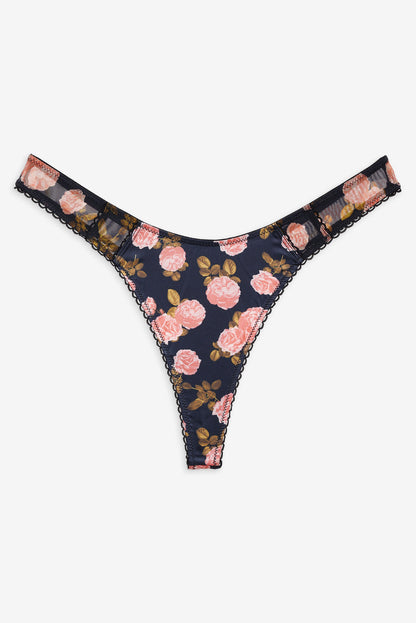 Kayla Thong Panty - Navy | For Love and Lemons