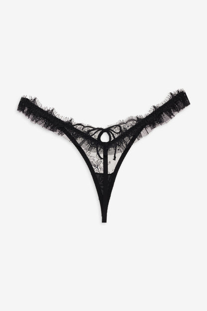 Sonja Thong Panty - Black | For Love and Lemons