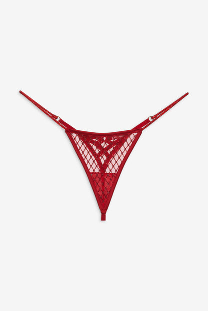 Glitter Thong Panty - Red | For Love and Lemons