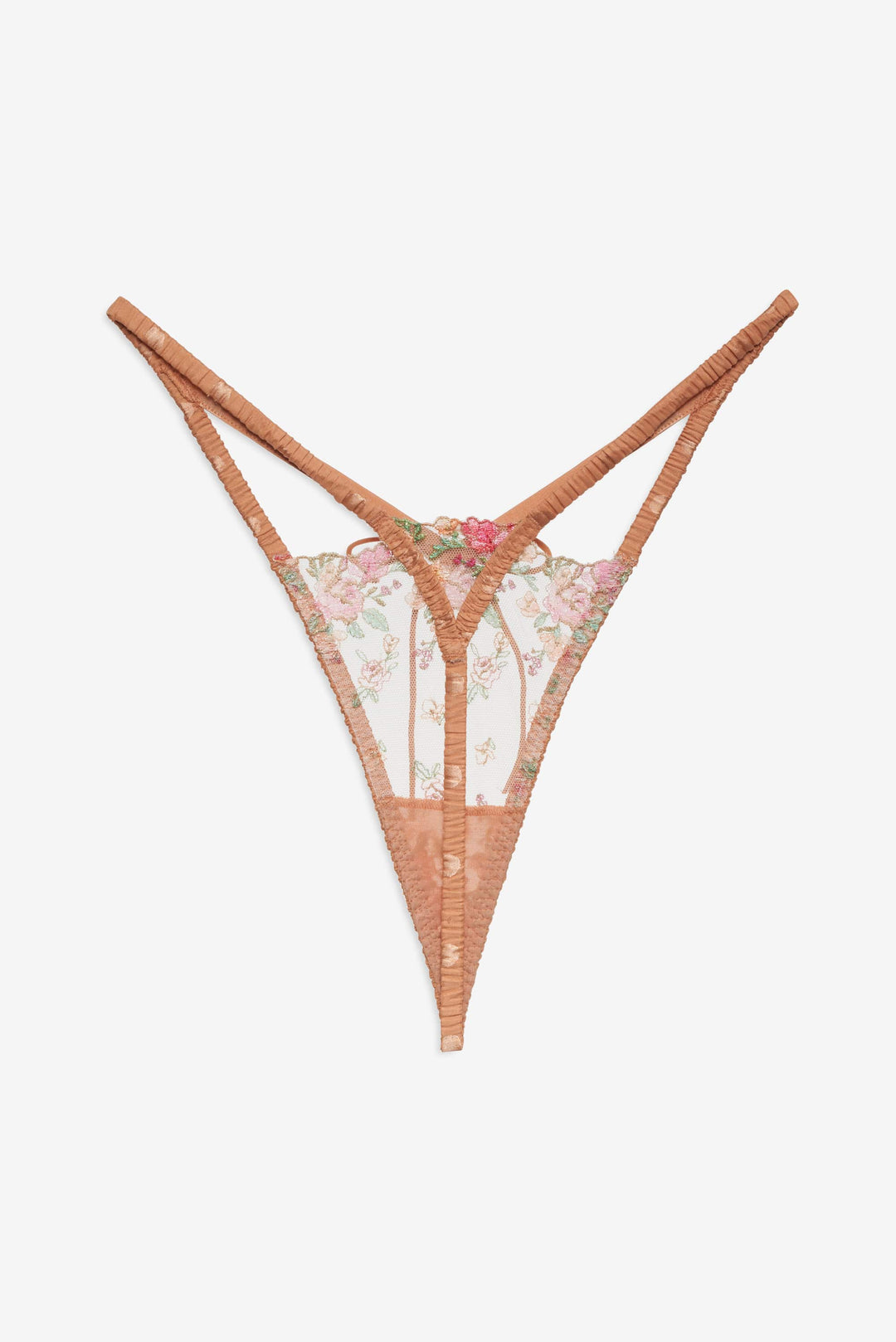 Glimmer Rosebud Thong Panty - Terracotta | For Love and Lemons