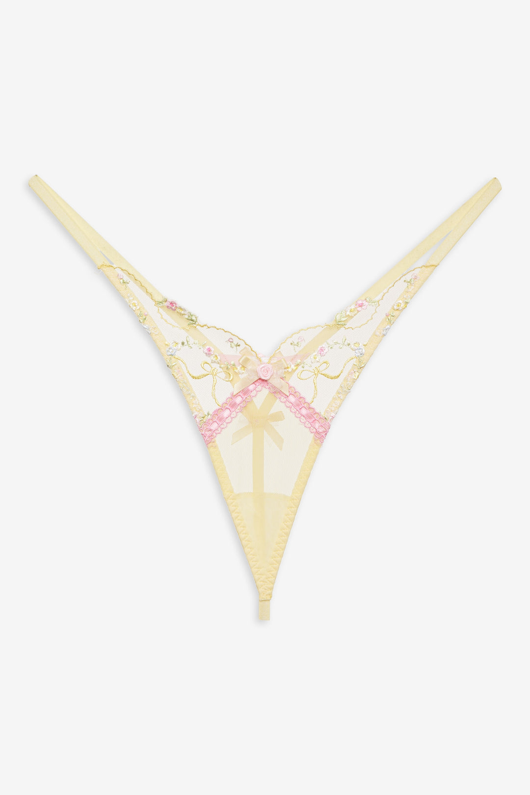 Sunny Bouquet Thong Panty - Multi Yellow | For Love and Lemons
