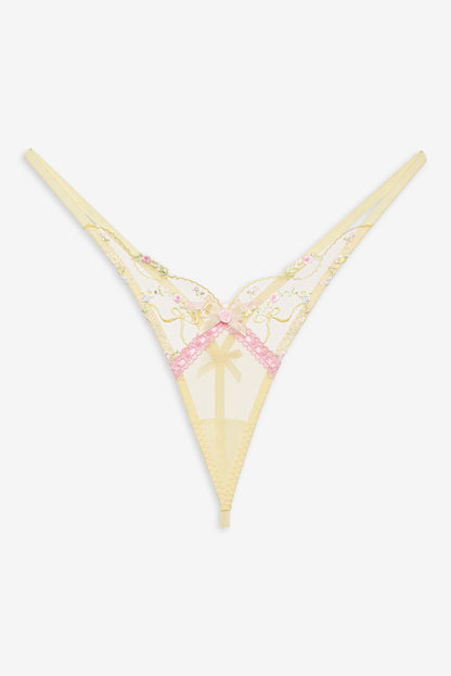 Sunny Bouquet Thong Panty - Multi Yellow | For Love and Lemons