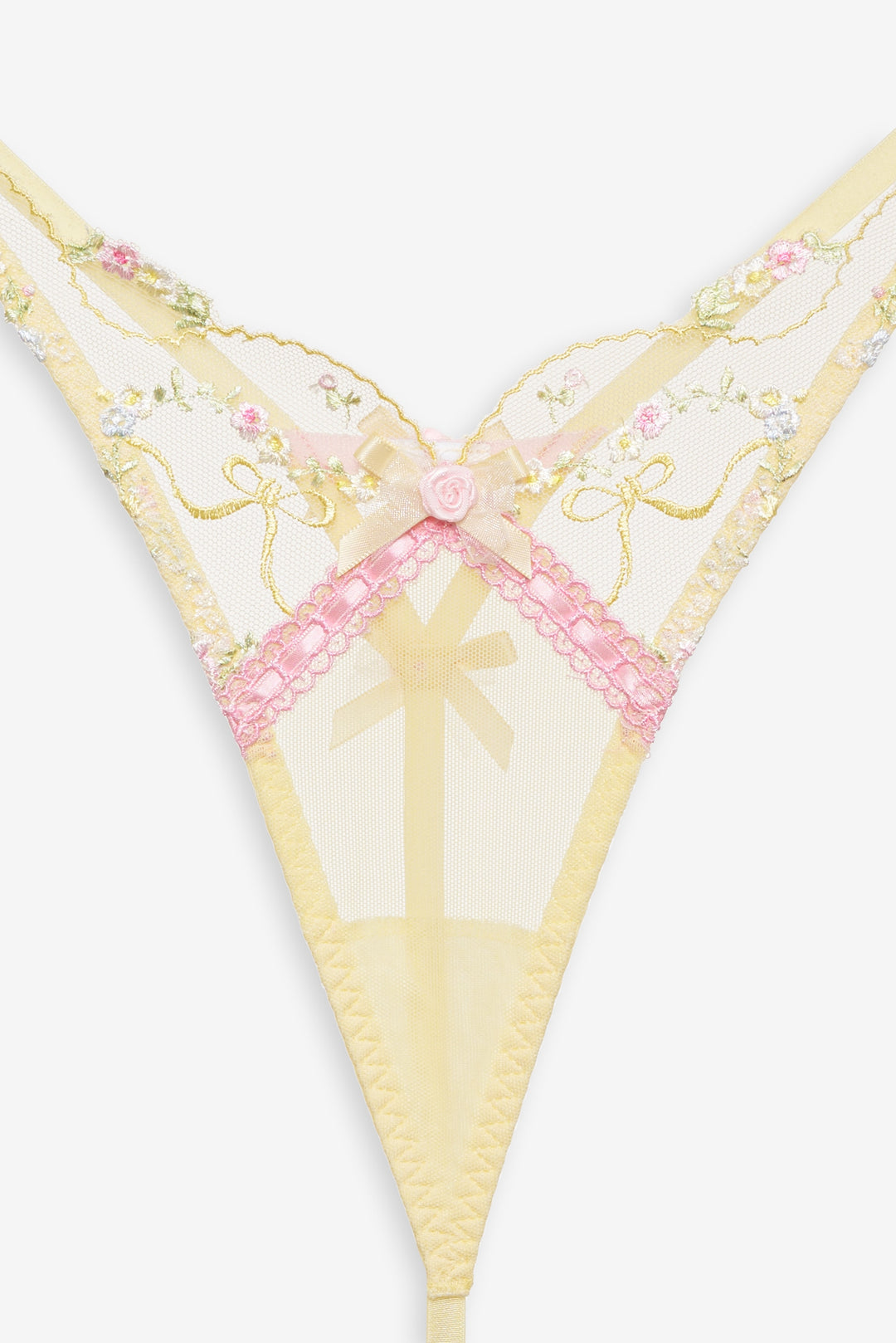 Sunny Bouquet Thong Panty - Multi Yellow | For Love and Lemons