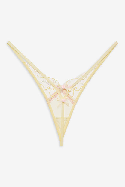 Sunny Bouquet Thong Panty - Multi Yellow | For Love and Lemons