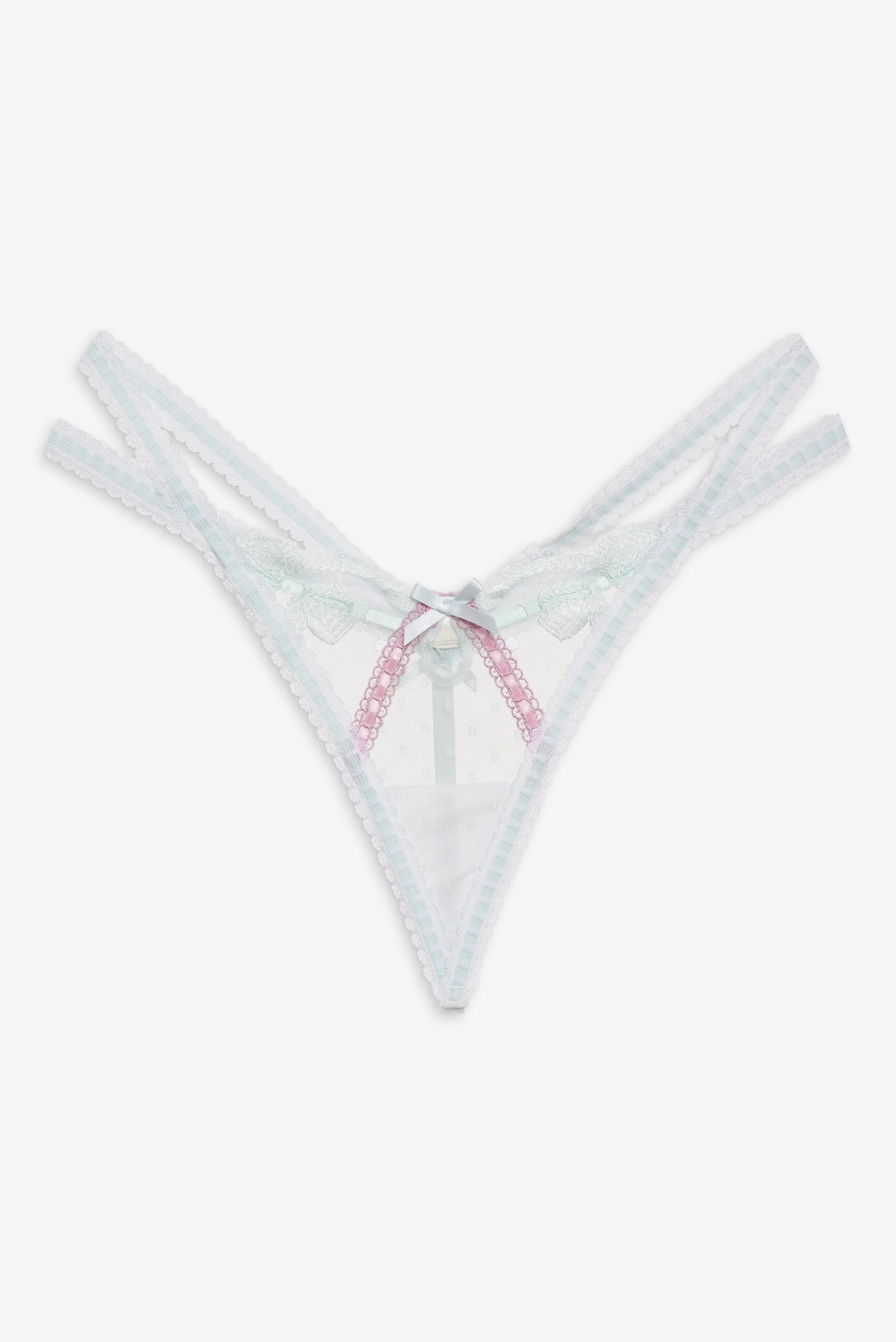 Billie Bow Thong Panty - Mint | For Love and Lemons